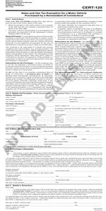 Out Of State Tax Exemption Form Cert-125