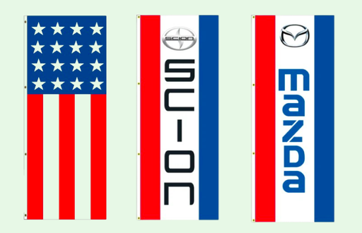  Drape Flags, Dealer, 3' x 8'  Single Face