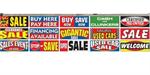 Giant Banner 4 1/2' x 12' Cloth Banners.