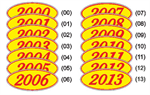 Oval Model Year Signs