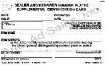 Supplemental Driver Identification Cards/ 50 Per Package