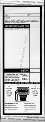 Dealer Addendum Stickers 