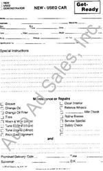 New & Used Car Get Ready Pads 2-PART